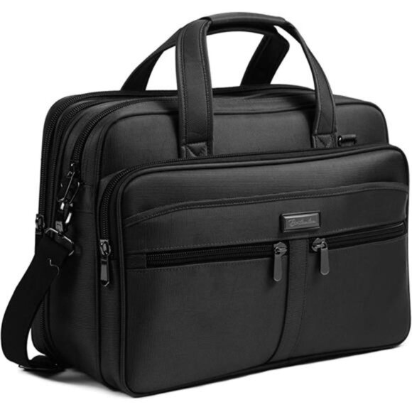 Briefcases for Men 17 inch Laptop Bags Water-Resistant Lightweight Shoulder Expa